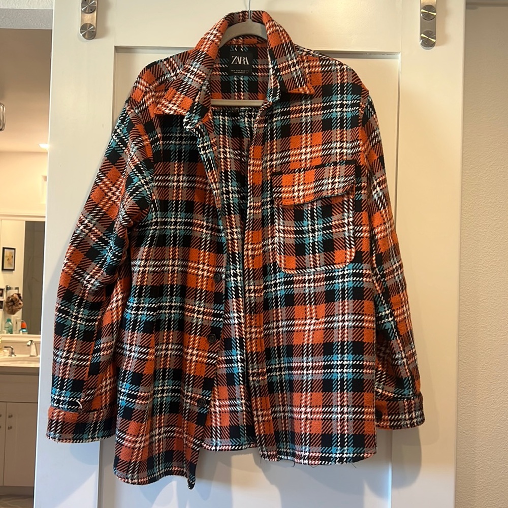 Zara Boucle Shacket XL